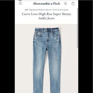 Abercrombie curve love jeans